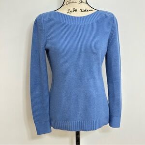 Talbots Petite Blue Boatneck Sweater, Size SP